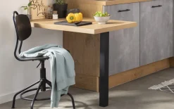Einbauküche IP 1200, Beton natur Nachbildung, inkl. Elektrogeräte