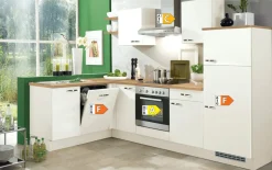 Einbauküche IP 1200, magnolienweiß, inkl. Privileg Elektrogeräte