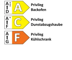 Einbauküche IP 1200, schwarz, inkl. Privileg Elektrogeräte