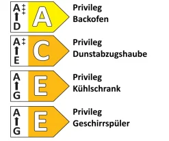 Einbauküche Laser, magnolie, inkl. Privileg Elektrogeräte