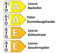 Einbauküche Laser/Structura, steingrau Lack matt, inkl. Elektrogeräte