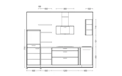 Einbauküche Laser/Structura, steingrau Lack matt, inkl. Elektrogeräte