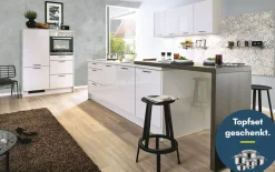 Einbauküche Perfect Brillant, Hochglanz satin, inkl. Siemens Elektrogeräte