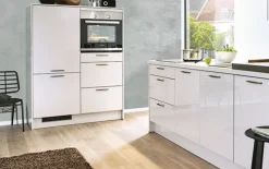 Einbauküche Perfect Brillant, Hochglanz satin, inkl. Siemens Elektrogeräte