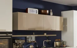 Einbauküche Perfect brillant, weiß/kaschmir farbend, inkl. Privileg Elektrogeräte