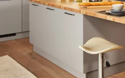 Einbauküche Perfect Soft, perlgrau, inkl. Privileg Elektrogeräte