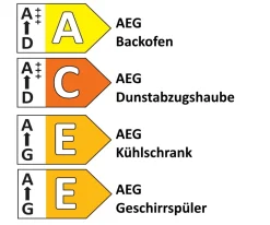 Einbauküche Ravenna, creme magnolie, inkl. AEG Elektrogeräte