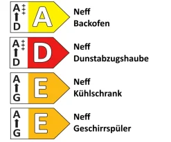 Einbauküche Ravenna, weiß/beige, inkl. Neff Elektrogeräte