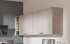 Einbauküche Riva, weißbeton, inkl. Elektrogeräte