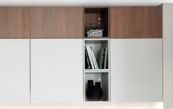 Einbauküche Rosian/Lenzen, Nussbaum Nachbildung, inkl. Privileg Elektrogeräte