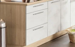 Einbauküche Rosian, Stadum, Weißbeton Nachbildung, inkl. Elektrogeräte