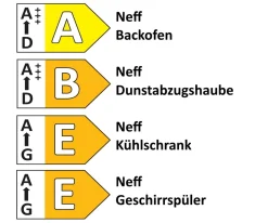 Einbauküche Seega/Stadum, schiefergrau/Eiche Havanna Nachbildung, inkl. Neff Elektrogeräte