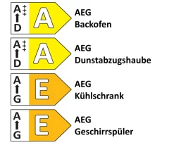 Einbauküche Senso, Lack weiß, inkl. AEG Elektrogeräte