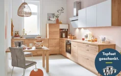 Einbauküche Stadum/Ferna, Eiche Sierra Nachbildung, inkl. Privileg Elektrogeräte