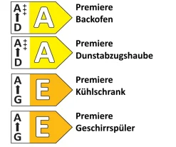 Einbauküche Stana, anthrazit Hochglanz, inkl. Elektrogeräte