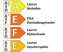 Einbauküche Structura, Eiche Nero Nachbildung, inkl. Elektrogeräte