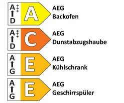 Einbauküche Sunta, alpinweiß matt, inkl. AEG Elektrogeräte