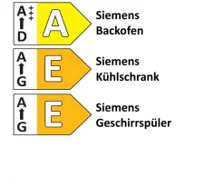 Einbauküche Sunta/Ferna, schiefergrau/seidengrau, inkl. Bosch Elektrogeräte