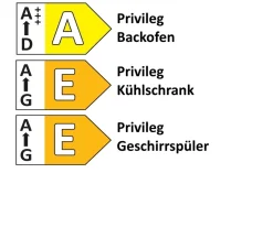 Einbauküche Sunta/Stadum, Eiche Como Nachbildung/sky, inkl. Privileg Elektrogeräte