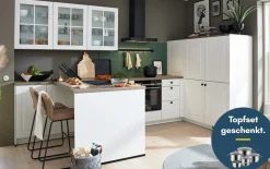 Einbauküche Sylt, alpinweiß, inkl. Siemens Elektrogeräte