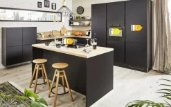 Einbauküche Top soft, schwarz, inkl. AEG Elektrogeräte