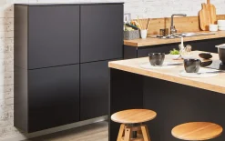 Einbauküche Top soft, schwarz, inkl. AEG Elektrogeräte