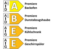 Einbauküche Torna/Seega, schiefergrau, inkl. Elektrogeräte