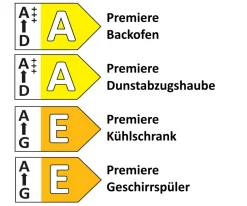 Einbauküche Touch, supermatt schwarz, inkl. Elektrogeräte