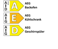 Einbauküche Uno, graphit, inkl. AEG Elektrogeräte