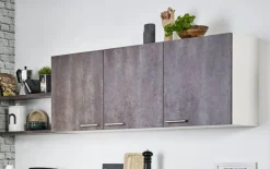 Einbauküche Uno/Meteor, magnolia, inkl. Privileg Elektrogeräte
