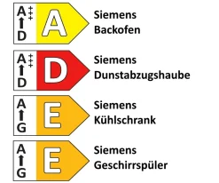 Einbauküche Uno, perlgrau matt, inkl. Siemens Elektrogeräte