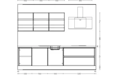 Einbauküche Uno/Toronto, weiß/Alteiche natur Nachbildung, inkl. Siemens Elektrogeräte