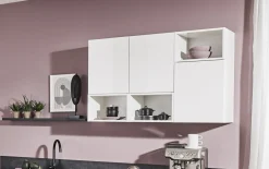 Einbauküche Uno, weiß fein strukturiert, inkl. Miele Elektrogeräte