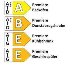 Einbauküche Wida, kaminrot, inkl. Elektrogeräte