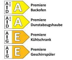 Einbauküche Wida/Plamos, anthrazit/Wildeiche Nachbildung, inkl. Elektrogeräte