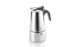Espressokocher Emilio aus Edelstahl, 4 Tassen