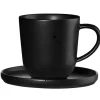 Espressotasse mit Unterteller coppa kuro, Porzellan, schwarz