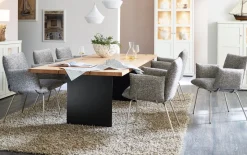 Essgruppe Maika/ET244, anthrazit/Eiche furniert