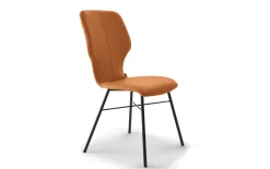 Essgruppe Nevio, Eiche natur massiv geölt, saddle brown/middengrijs