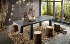 Esstisch Big System Deluxe in flamed wood black