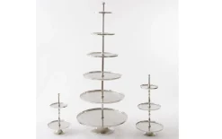 Etagere 2 Stöckig in silber