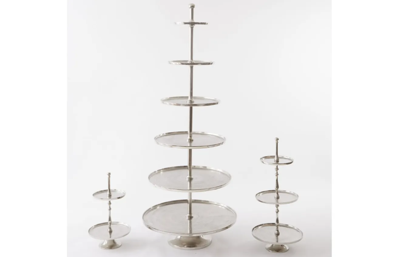 Etagere 2 Stöckig in silber