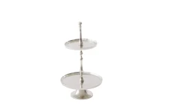 Etagere 2 Stöckig in silber