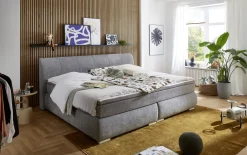 Familienboxspringbett Flint, silber, 240 x 200 cm