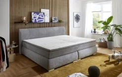 Familienboxspringbett Flint, silber, 240 x 200 cm