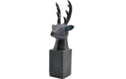 Figur Hirschkopf, schwarz, 36 cm
