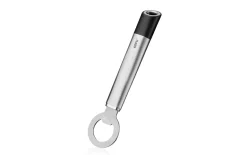 Flaschenöffner Primeline, schwarz, silber, 17 cm