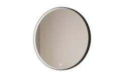Flächenspiegel mit Spiegelheizung Moyo, schwarz, 80 cm