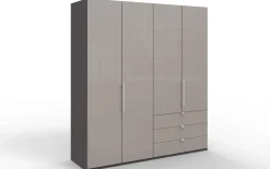 Funktionsschrank Loft, kieselgrau, 200 x 216 cm
