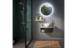 Funktionsspiegel Havanna, Rund mit umlaufendem LED-Effektlicht